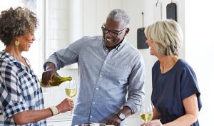 friends drinking wine